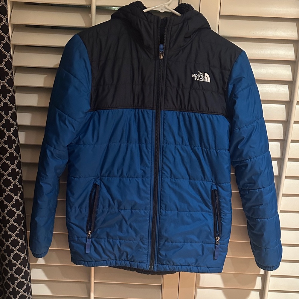 The North Face Black and Blue Quilted Jacket